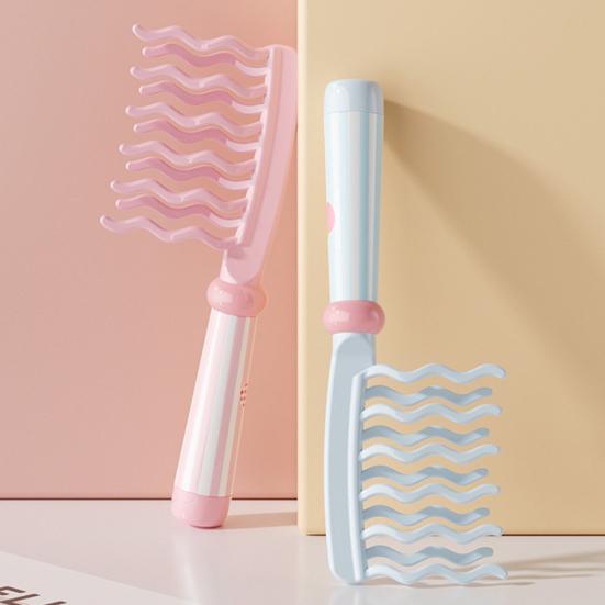 Curly Hair Wide Tooth Comb Curls Detangling Comb with Double Row Wavy Tooth Anti-static Home Salon Wavy Thick Long Hair Styling Comb