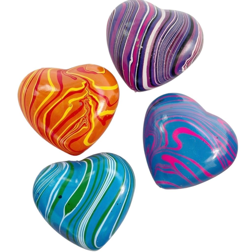 Squishy Heart-Shaped Maltose Fidgets Toys Soft Mochi Anti Stress Squeeze Toy Transparent Square Decompression Gifts for Friend