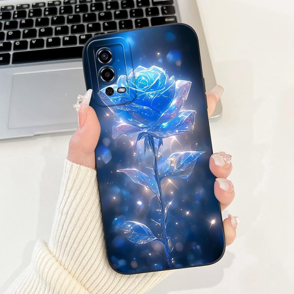 For Oppo A55 4G Case CPH2325 Silicone Cute Cat Fashion Butterfly Flowers Love Painted Cover For Oppo A55 4G Phone Case