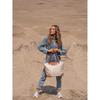 Beige Damen-Shopper aus Polyester, mit zwei Henkeln - Peterson