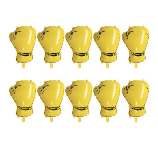 10 Pcs Boxing Gloves Balloons Inflatable Aluminum Foil Boxing Glove Balloons Sports Theme Party Decor for Birthday Wrestling Events
