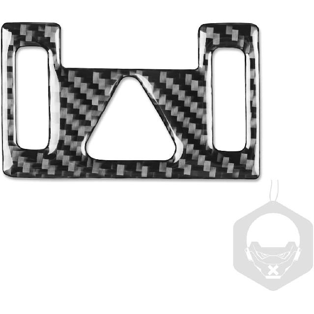 Real Carbon Fiber Accessories Decals Car Hazard Light Frame Panel Cover Compatible with KIA Forte K3      2024 Carbon Fiber Interior Trim Sticker
