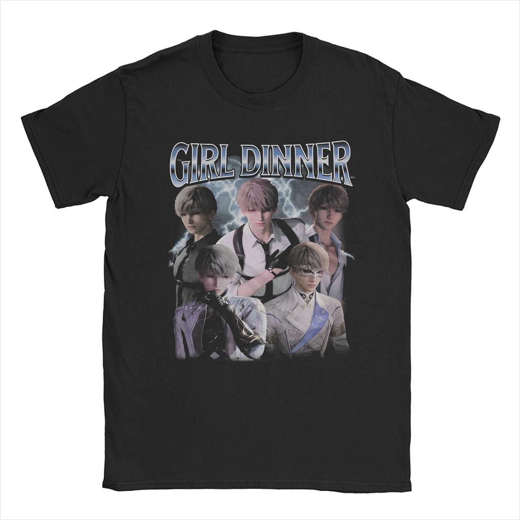 Rafayel Love and Deepspace Girl Dinner T-Shirt for Men Otome Game Anime Cool Cotton Tee Shirt Short Sleeve T Shirt Adult merch