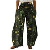 Women Fashion Christmas  Snowmen  Print Casual Loose Pants Plus Size Loose Pants
