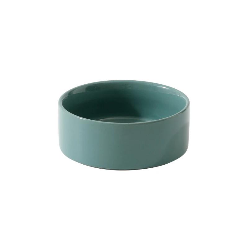 Big Dogs Bowl Double Ceramic Elevated Pet Food Water Bowl Small Medium Large Dog Feeding Supplies with Wooden Stand