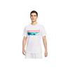 Abbigliamento Sportivo Moda Comodo Trendy Minimalista T-shirt a Maniche Corte Uomo Top Bianco HJ0761-100
