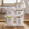 Three-Tier Laundry Hamper and Storage Shelf for Clothes, Underwear, and Socks