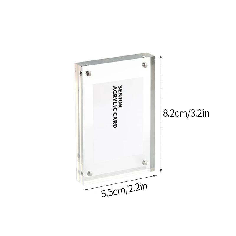 Acrylic Photo Frame Kpop Idol Photocard Hold Clear Picture Frame Mini Card Collect Book Photo Display Stand Desktop Decoration
