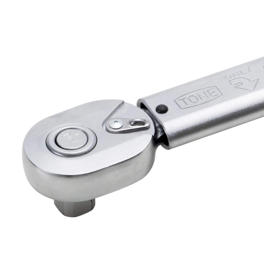 TONE T4MN50H Preset Torque Wrench (Direct Set/Hold Type), 12.7mm (1/2") Drive, Black, 50Nm