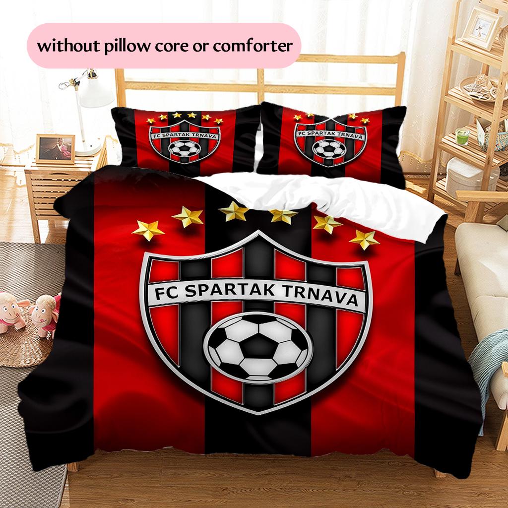 FC Spartak Trnava Pattern Bedding Home Decoration Birthday Gift (1 * duvet cover + 2 * pillowcase, without core)