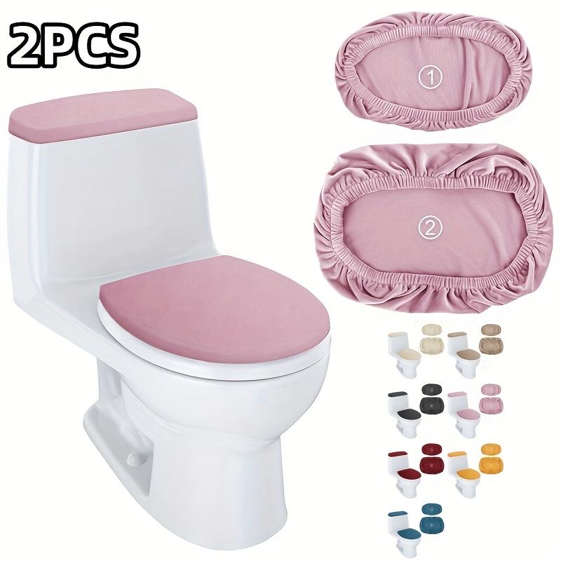 Thick Plush Toilet Cover Set with Tank Cover, Stretchy Elastic, Color, Fit for Home and Hotel Bathroom