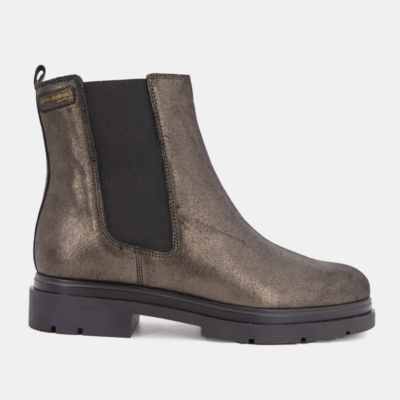 Selma Bronze Leather Pull-on Ankle Boots for Women LES TROPEZIENNES PAR M.BELARBI