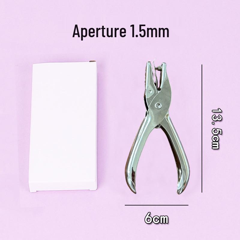 Single Hole Punch for A4 Paper - Rubber Coated, Manual Use for Students, Office, Home