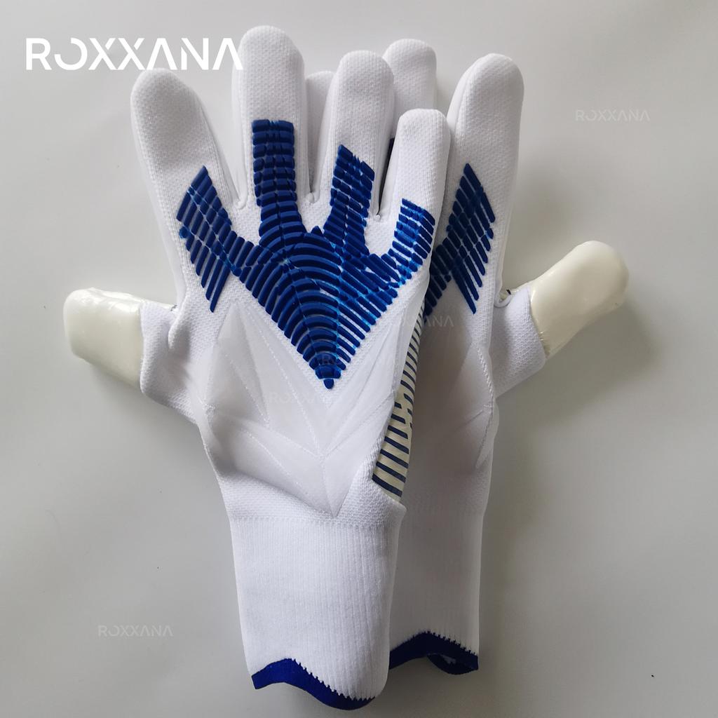 ROXXANA Hochleistungs-Professioneller Schutz Spieltraining Erwachsene Jugend Fußball Torwarthandschuhe Voll-Latex Anti-Rutsch Verschleiß