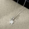New 925 Silver Star Necklace Personality Charm Geometric Pendant Choker Birthday Gift Women's Fine Jewelry