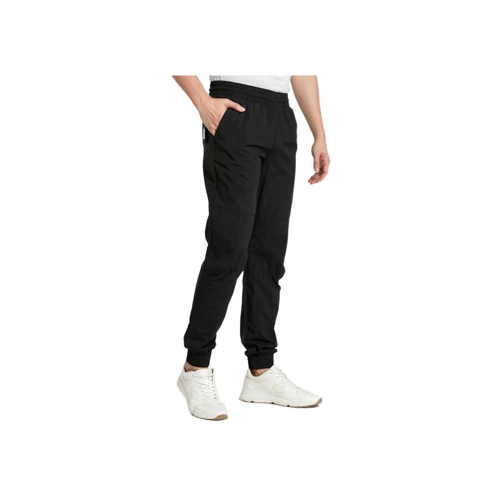 Puma Logo Print Elastic Waist Joggers Men Bottoms Black 585260-01