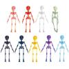 3D Printed Skeleton Articulated Skeleton Figure Collectible Flexible Skeleton Fidget Toy for Halloween Decoration Stress Relief
