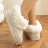Fashion Comfort Thick Sole Non Slip Ankle Boots Women Faux Fur Thicken Plush Cotton Padded Shoes Plus Size Warm Platform Snow Boots