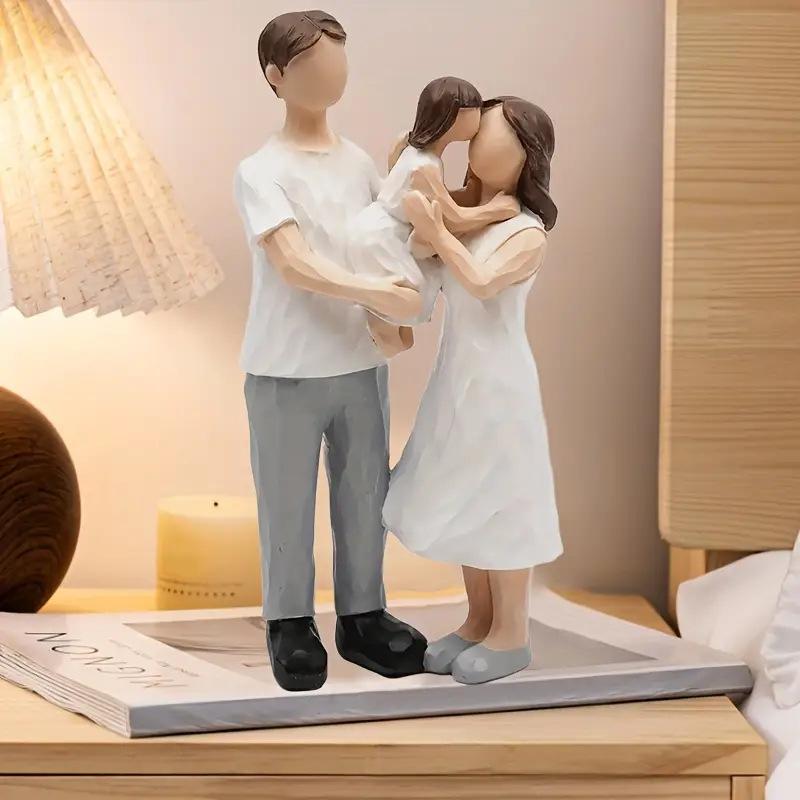 

Father, daughter and cat mother and son basketball series character statue ornament Christmas family and friends gifts