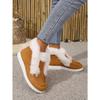 Women's Plus Size New Autumn Winter Short Ankle Snow Boots with Furry Cuffs Fleece-Lined Thickened Warm Cotton Boots