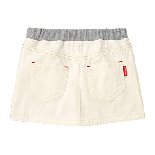 Miki House 10-1711-494 Denim Skirt, Hickory Logo, Simple, Girls, Baby, Kids, Children's Clothing, White, 130 Cm