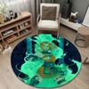 Statement Round Pop Art Multicolor Accent Rug, Non-Slip Floor Mat for Kids Room