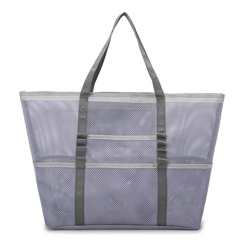 New high-end mesh bag, light and large-capacity travel bag, fitness sports storage, shoulder bag.