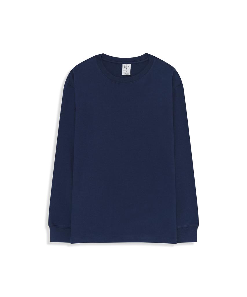 Howeeo Relaxed Midweight Long Sleeve T-Shirt - Blue