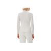 FILA White Special Series Solid Color Knitted Long Sleeve Crew Neck Sweater Women sweater F11W247403F-IV