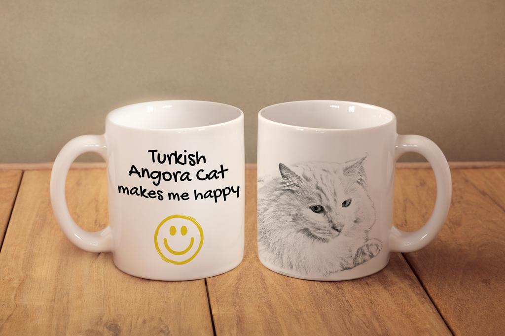 Turkish Angora - Cat Mug, Cheerful Mug for a Dog Lover, Personalized Gift from the Art-Dog Brand