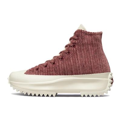 Run Star Hike Platform High Gestreickte Unisex-Sneaker Rot Dunkelwein Sattel A03252C