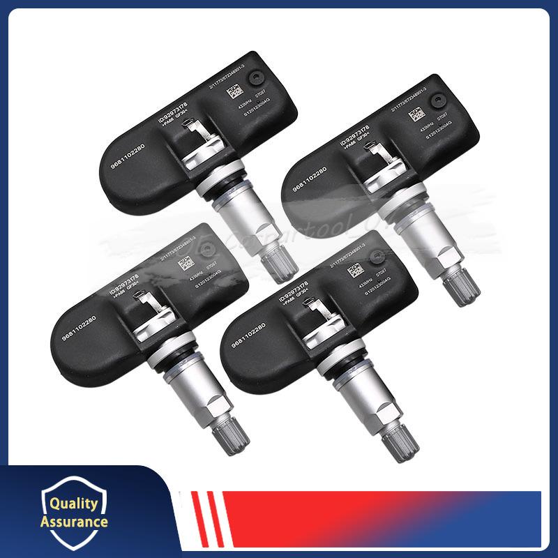 4PCS TPMS Tire Sensor 9681102280 For Peugeot 1007 207 307 407 508 607 Citroen C4 C5 C6 C8 Tyre Pressure Monitoring System 433MHZ