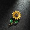 Elegant for Women Fashion Gift Sunflower Plant Jewelry Clothes Accessories Brooch Pin Lapel Pin