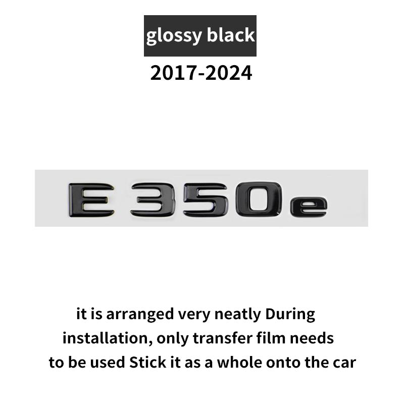 Suitable for Mercedes Benz rear letter sticker W213 C238 w214 E43 E53 E63S E200d E260 E300 E350e E450d 4MATIC V8BITURBO GloosyBK HJS2
