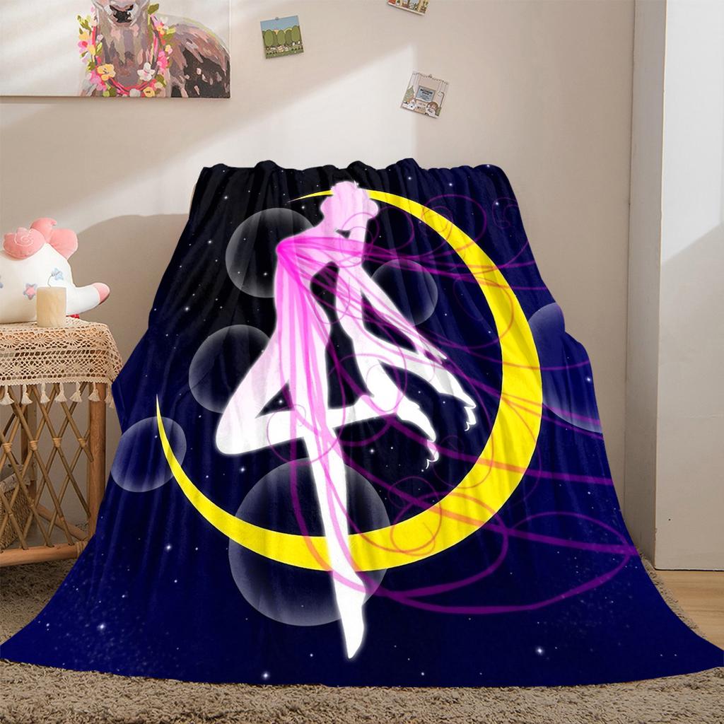 Japanese anime cute cartoon theme Sailor Moon Tsukino Usagi blanket suitable for home beds, sofa covers, office nap, outdoor warm blankets O12