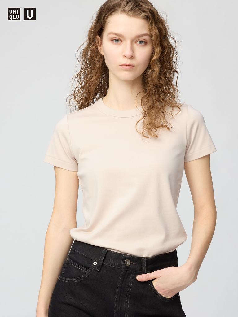 UNIQLO 483456 Women Crew Neck T-Shirt Short Sleeve Basic Casual Top Japan