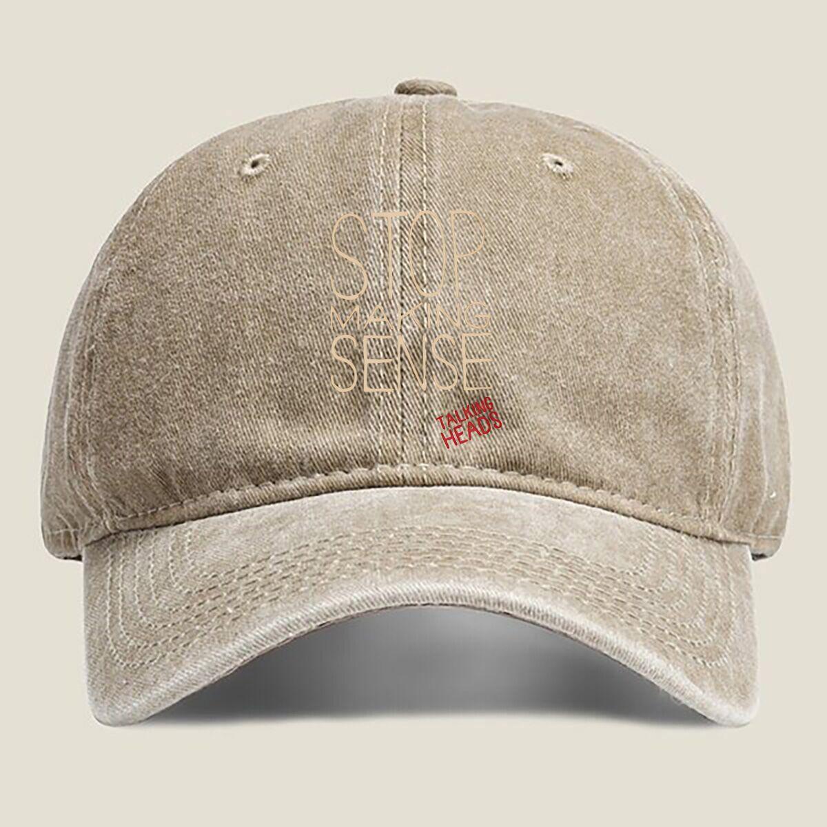 

Stop Making Sense Fashion Washed Baseball Cap Hat Outdoor Activities One Size хаки