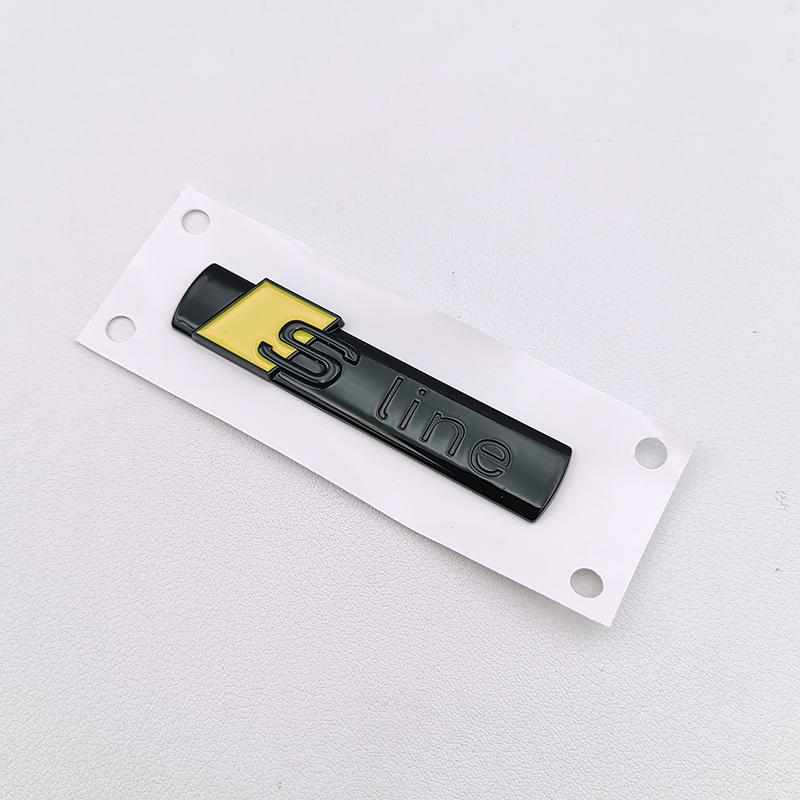 3D ABS Sline Logo S Line Emblem Car Fender Badge For Audi A1 A2 A3 A4 A5 A6 A7 Q2 Q3 Q5 Q7 Q8 S3 S4 S5 S6 S7 TT S Line Sticker