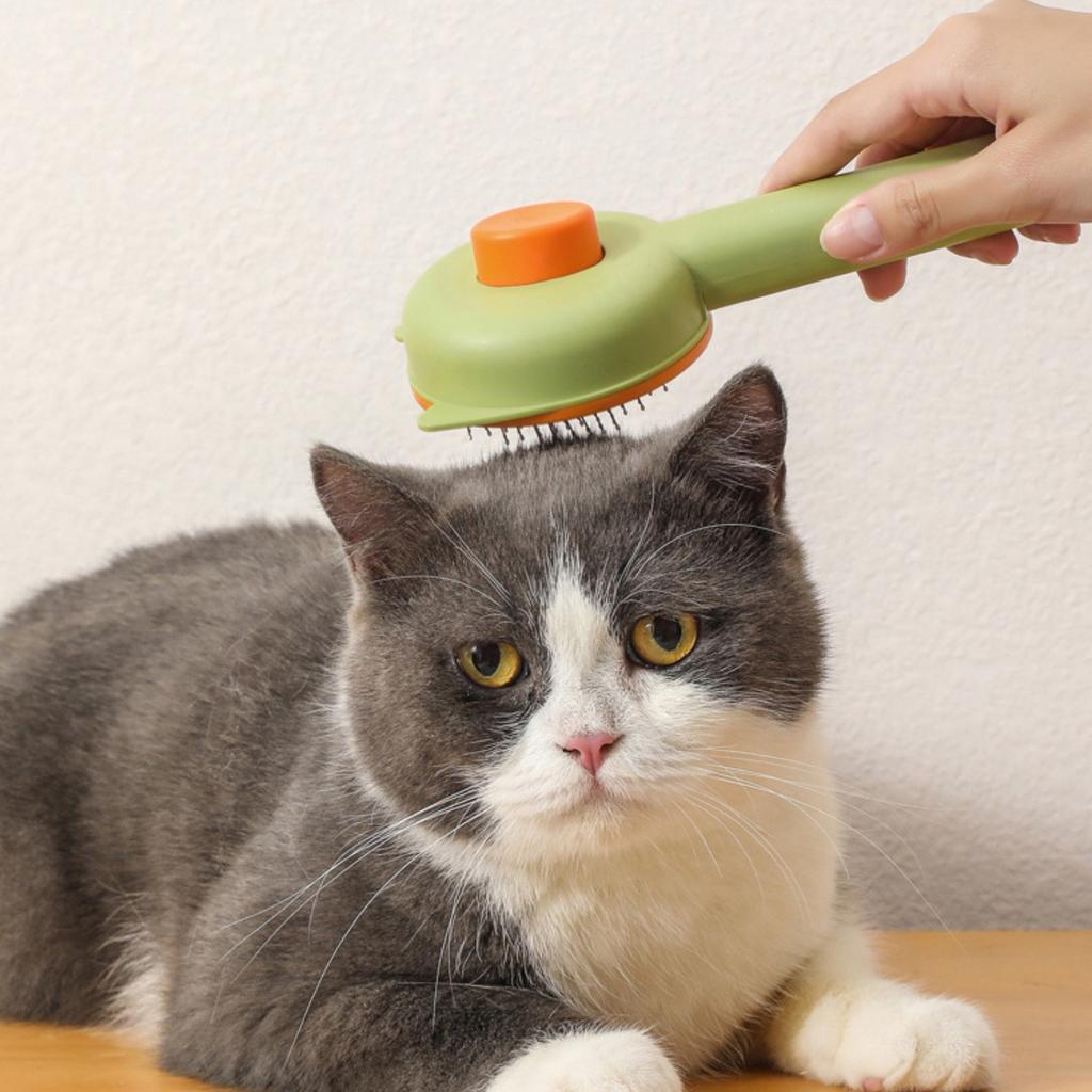 Pet Supplies Stainless Steel Cute Shape Pet Pin Comb Self-Cleaning Cat Comb Floating Hair Removal Pet Comb