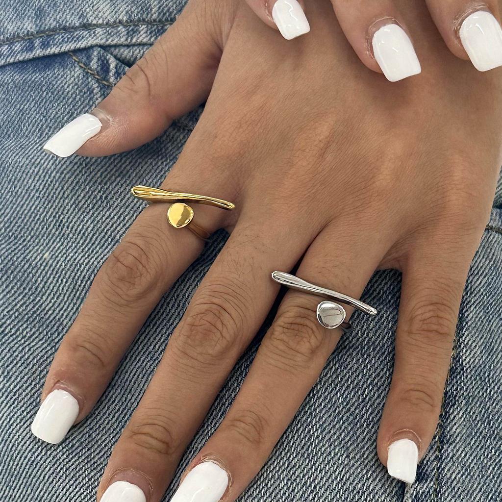 Irregular stainless steel ring exaggerated ring titanium steel jewelry European and American rings