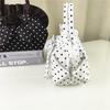 Portable Bowknot Handbag Lightweight Polka Dots Purse Fashion Nylon Top Handle Handbag  Summer