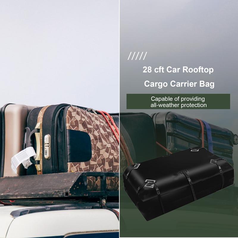 Carroof Top Carrier Bag 28 Cft Carroof Storage Bag Car Top Carrier Kjøretøy Cargo Carrier med stor kapasitet for biler