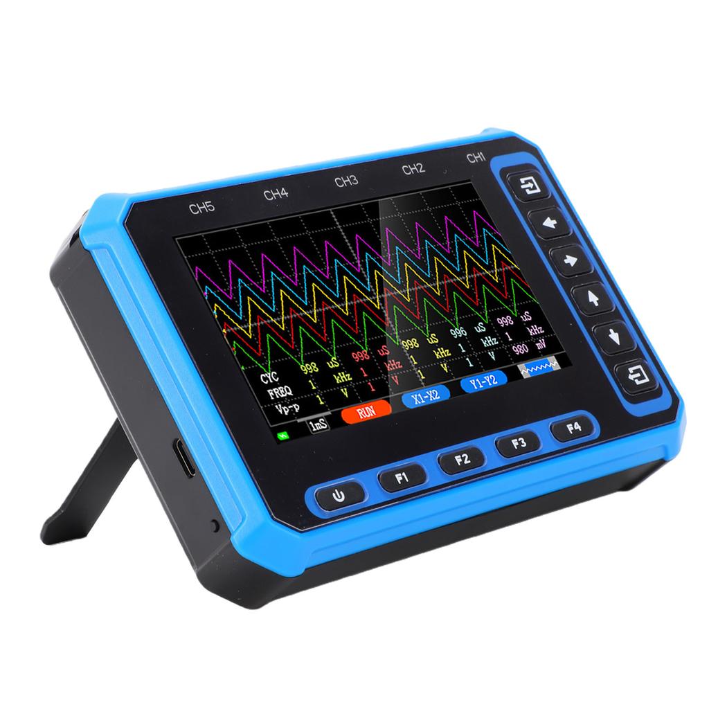 Portable Oscilloscope 5 Channel 1MHz Bandwidth 3MHz Sampling Rate USB Type C WiFi Handheld Oscilloscope