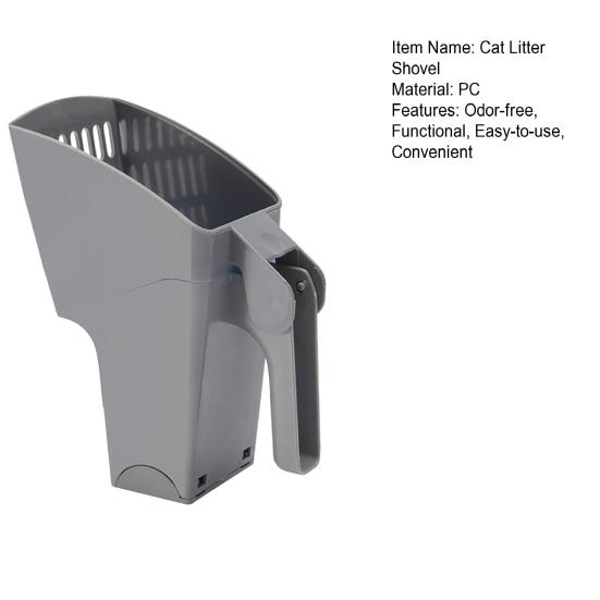 Cat Litter Scooper with Waste Can Pet Waste Scoop Cat Litter Shovel Hand Sifting Shovel with Trash Bag Holder for Indoor Cats Dogs