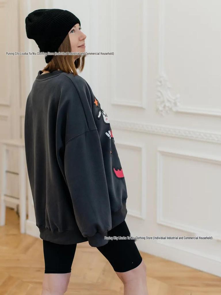 Crayon Shin-chan Print Cute & Cozy Hoodie - Autumn/Winter Style for Women