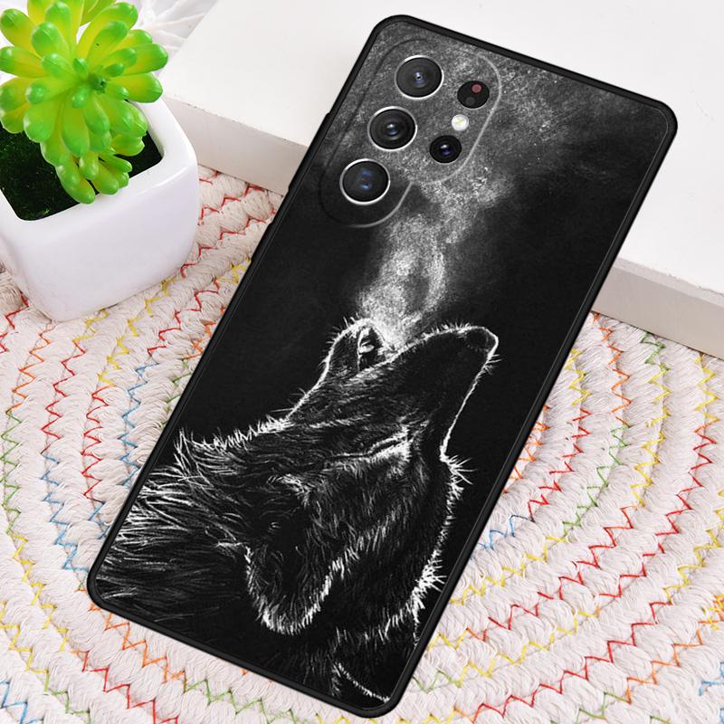 Animal The Wolf Howl soft Phone Case for Samsung Galaxy note 10 pro S26 Ultra S23 S24 FE S25 S21 S22 PLUS shockproof Cove
