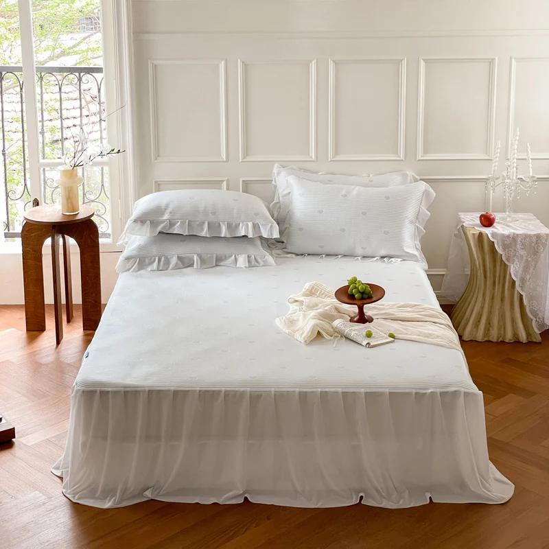 

Простая жаккардовая юбка-кровать с прохладным ковриком для кондиционирования воздуха Ice Muscle и ковриком из ледяного шелка для девочек, коврик для кондиционирования воздуха 180 200cm