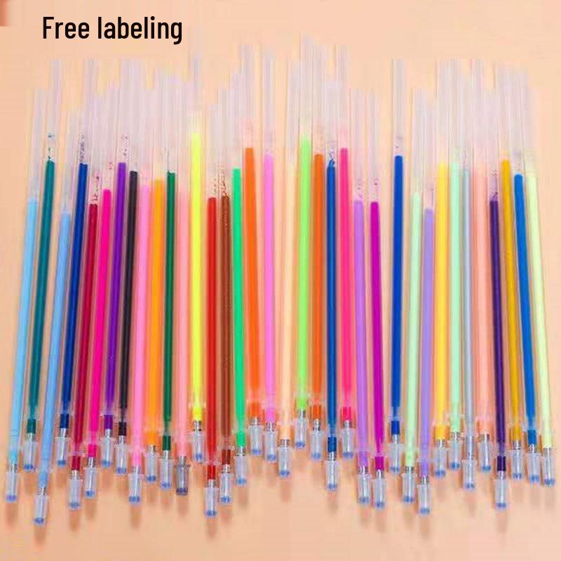 12-100 Recharges de Stylos Gel Couleur Pailletée, Pastels Fluorescents pour Dessin Créatif & Doodles