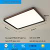 Walnut Wabi-Sabi Ceiling Lamp: Eye-Friendly Full Spectrum Lighting for Living Room, Bedroom, or Study.