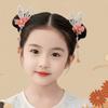 1 Pair Double Clip Hanfu Hair Clips Vibrant Color Floral Tassel Pearl Bunny Hair Clips Secure Grip Delicate Craft Fairy Hairpins